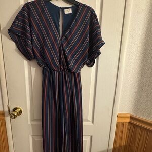 Sienna Sky Navy Multi-Stripe Jumper